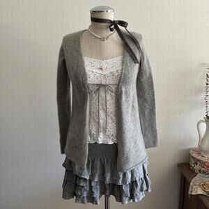 Vince gray cashmere babydoll cardigan